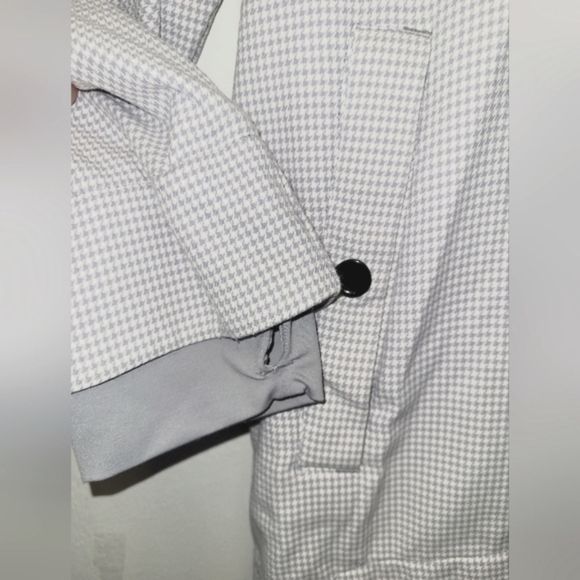 Lululemon Sprint Jacket II Houndstooth Swift White Silver Slate Size L - Picture 8 of 16